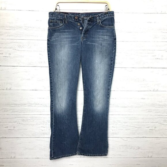 Abercrombie & Fitch Women's Jeans Flare Leg Button Fly Cotton size 4 length 32" - Picture 1 of 12